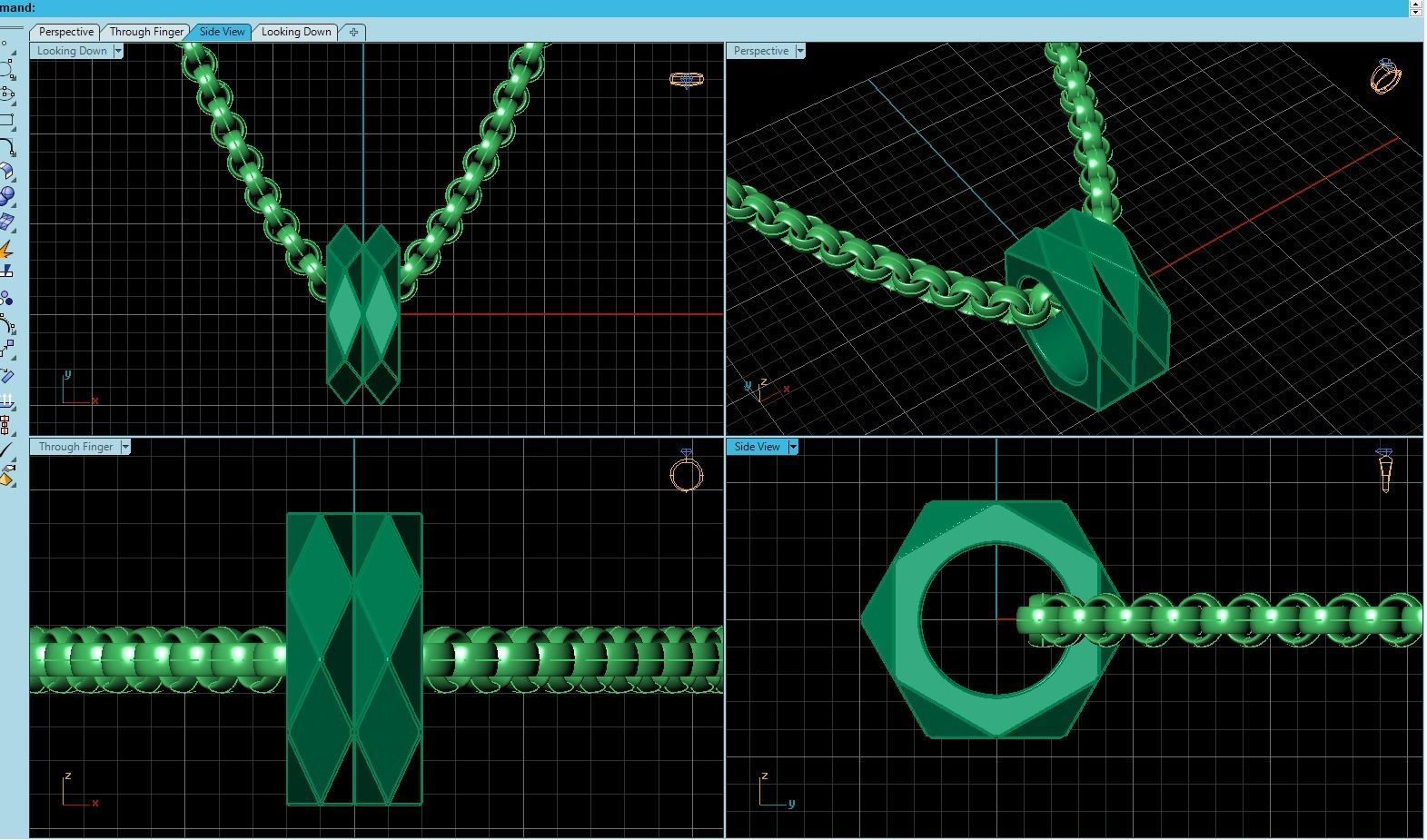 Facette Pendant Style 3D print model_8