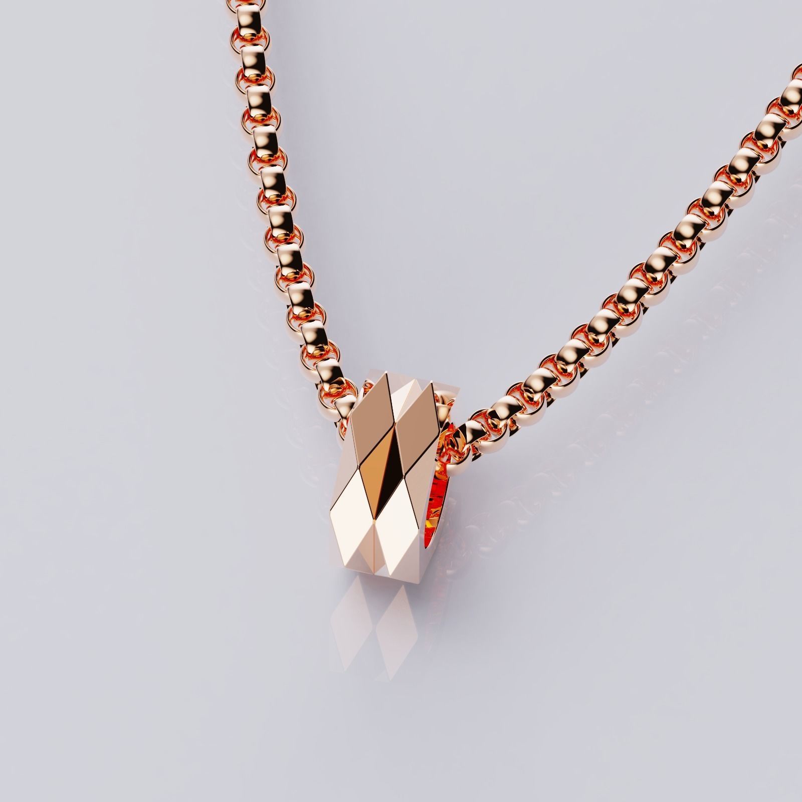 Facette Pendant Style 3D print model_2