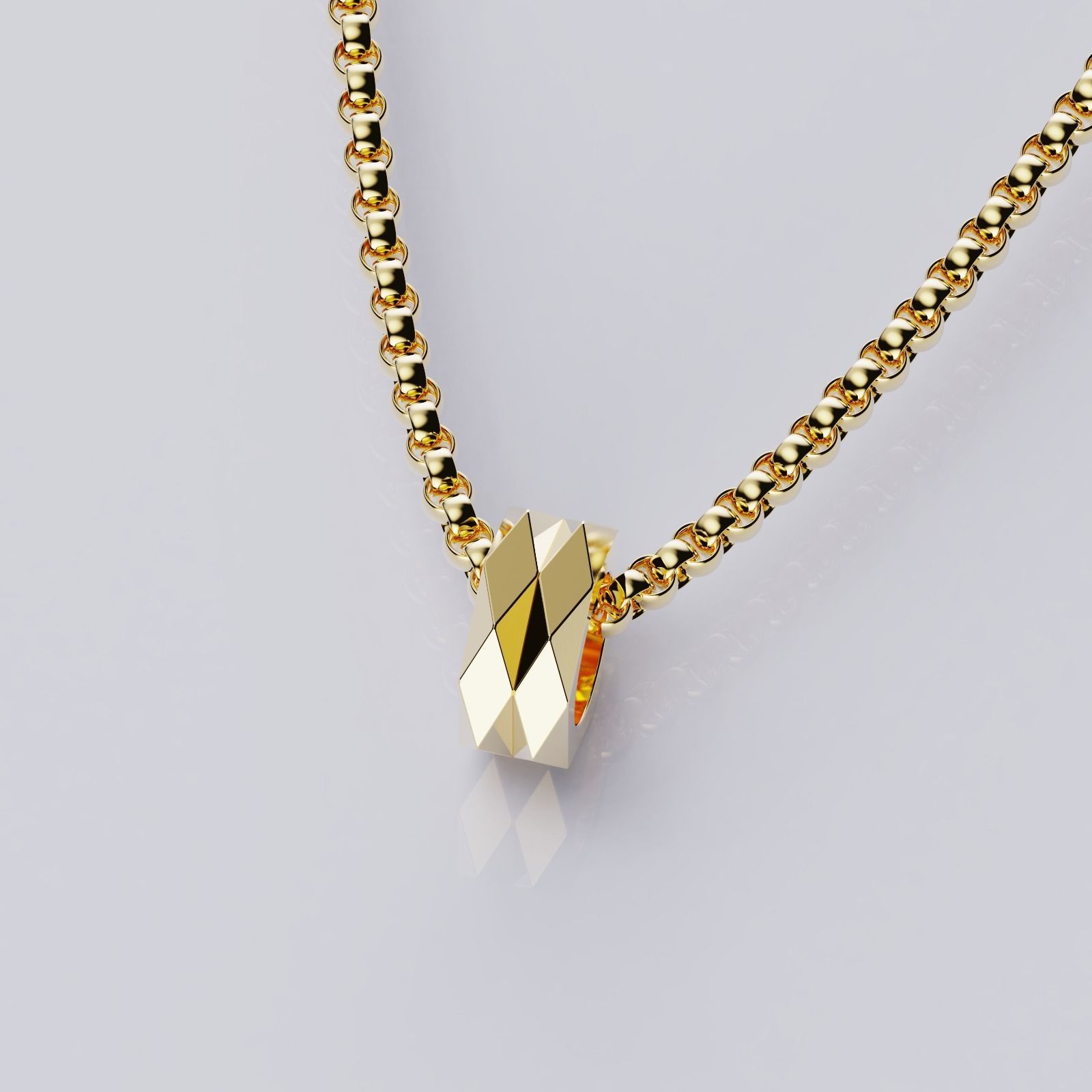 Facette Pendant Style 3D print model_1