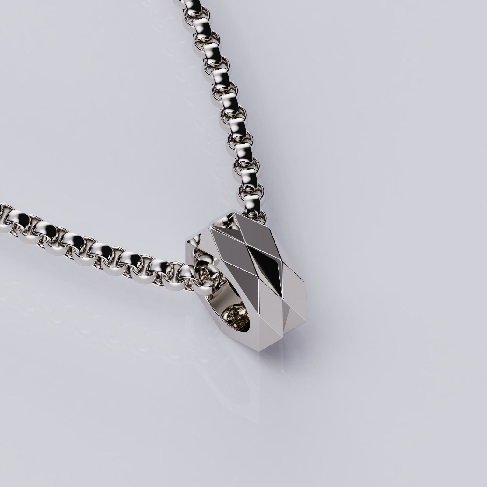 Facette Pendant Style 3D print model_3