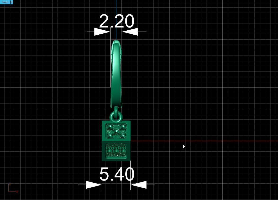  earring cube 3D print model_16