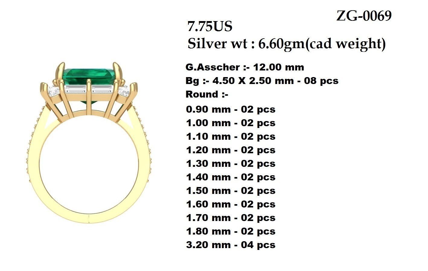 Wedding Ring 3D print model_5