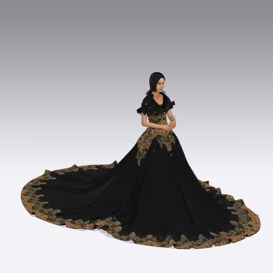 ROYAL DRESS 3D print model_2