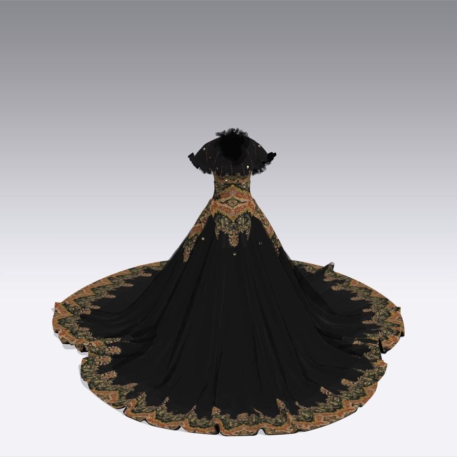 ROYAL DRESS 3D print model_1