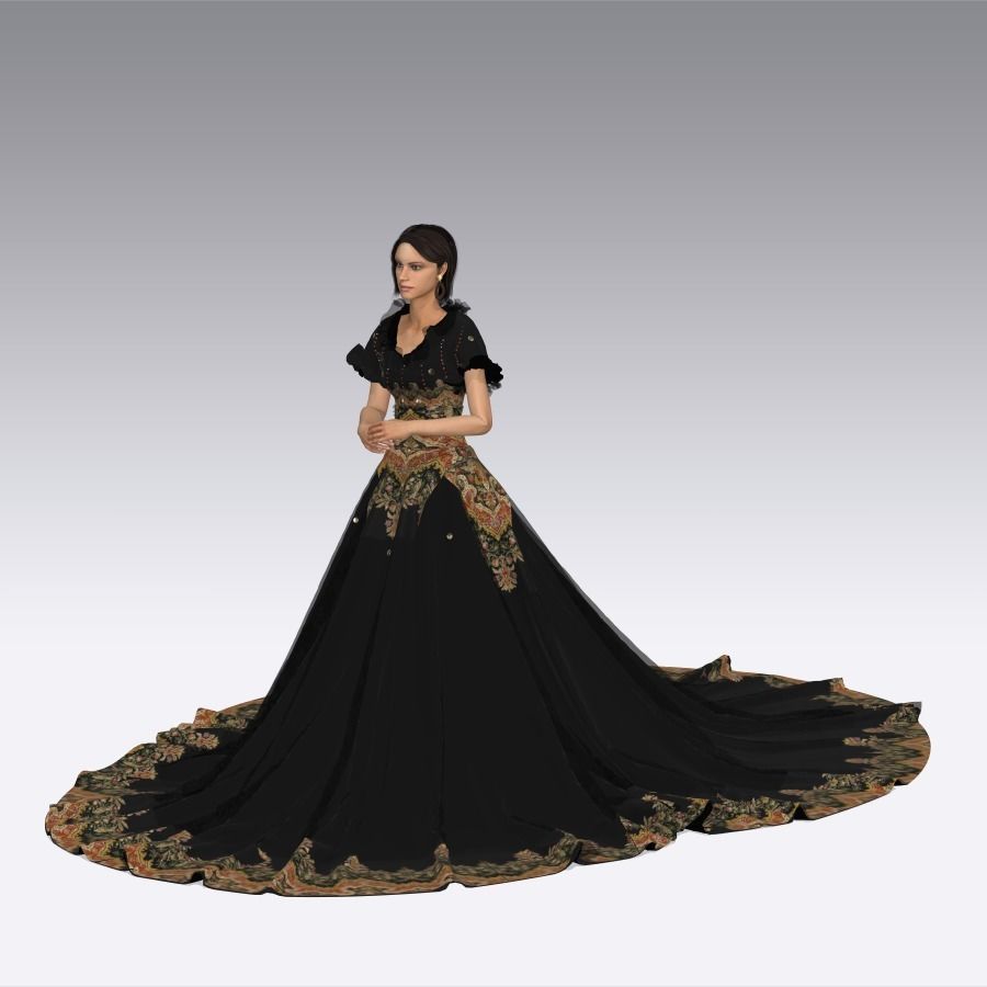 ROYAL DRESS 3D print model_3