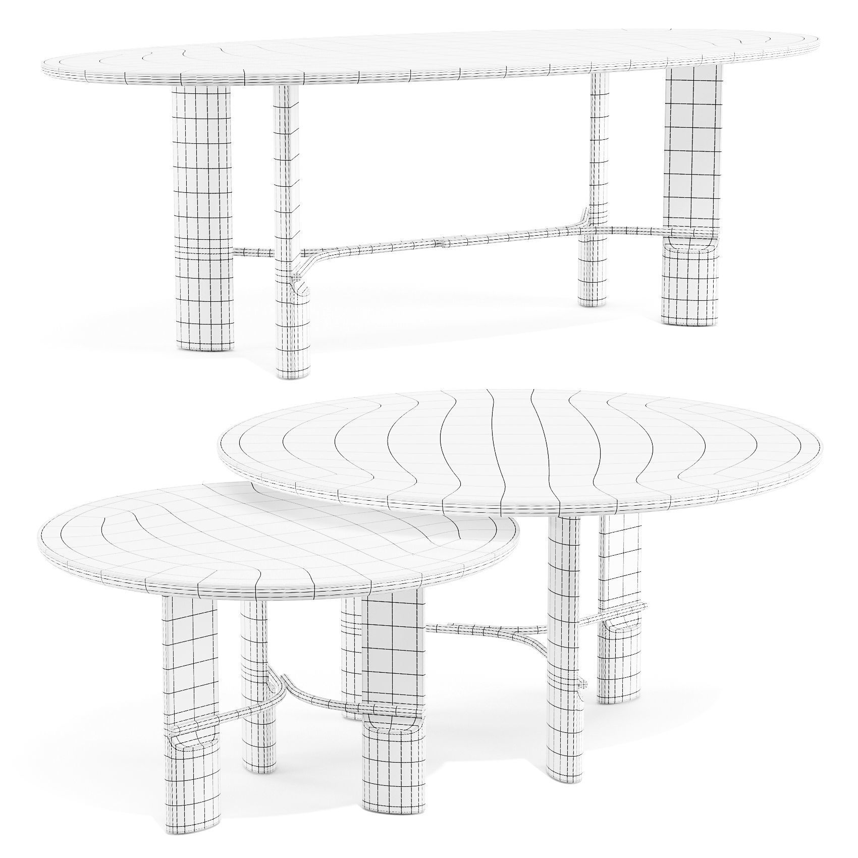 Collection Particuliere HUB - Dining Tables 3D model_7