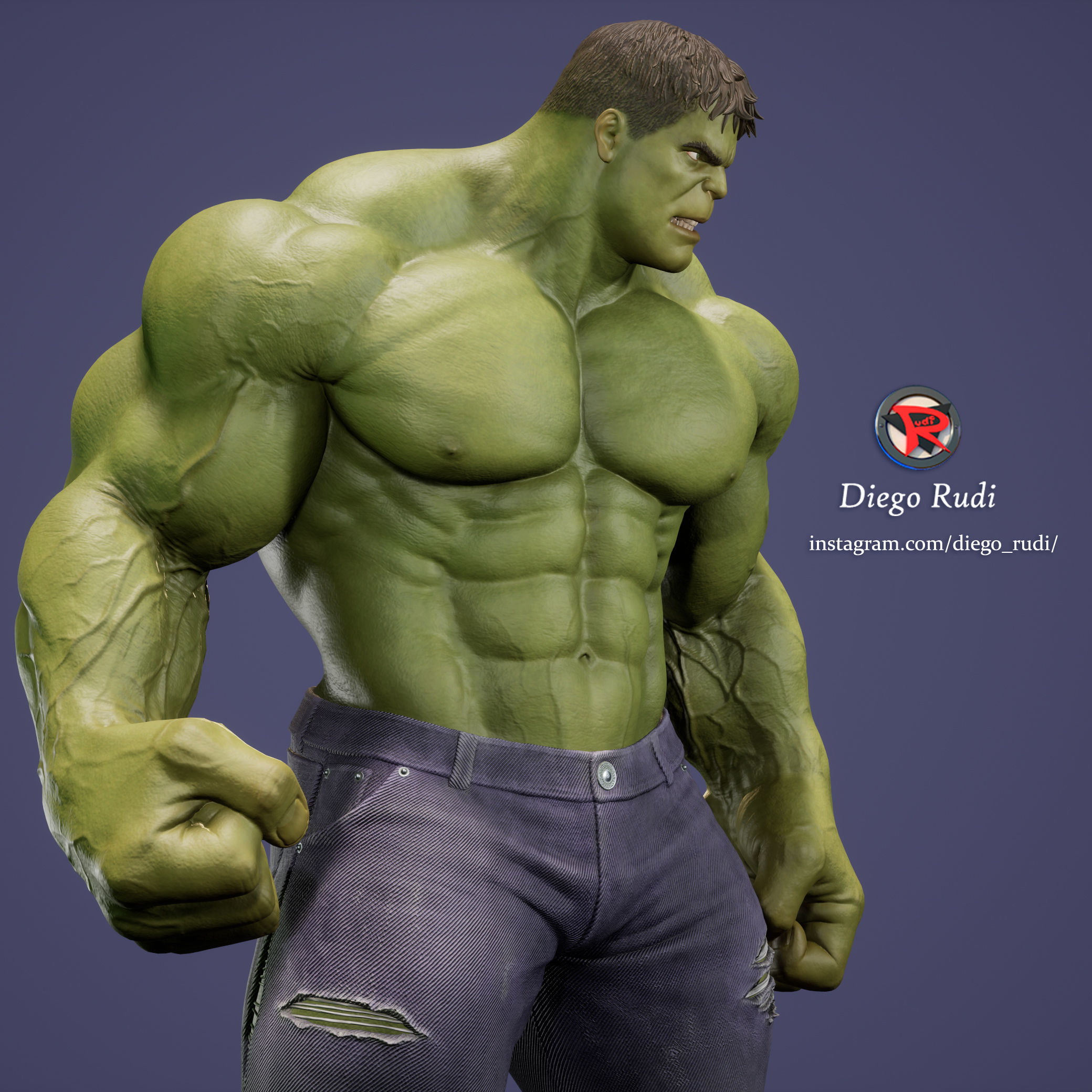 Hulk Stl 3D print model_10