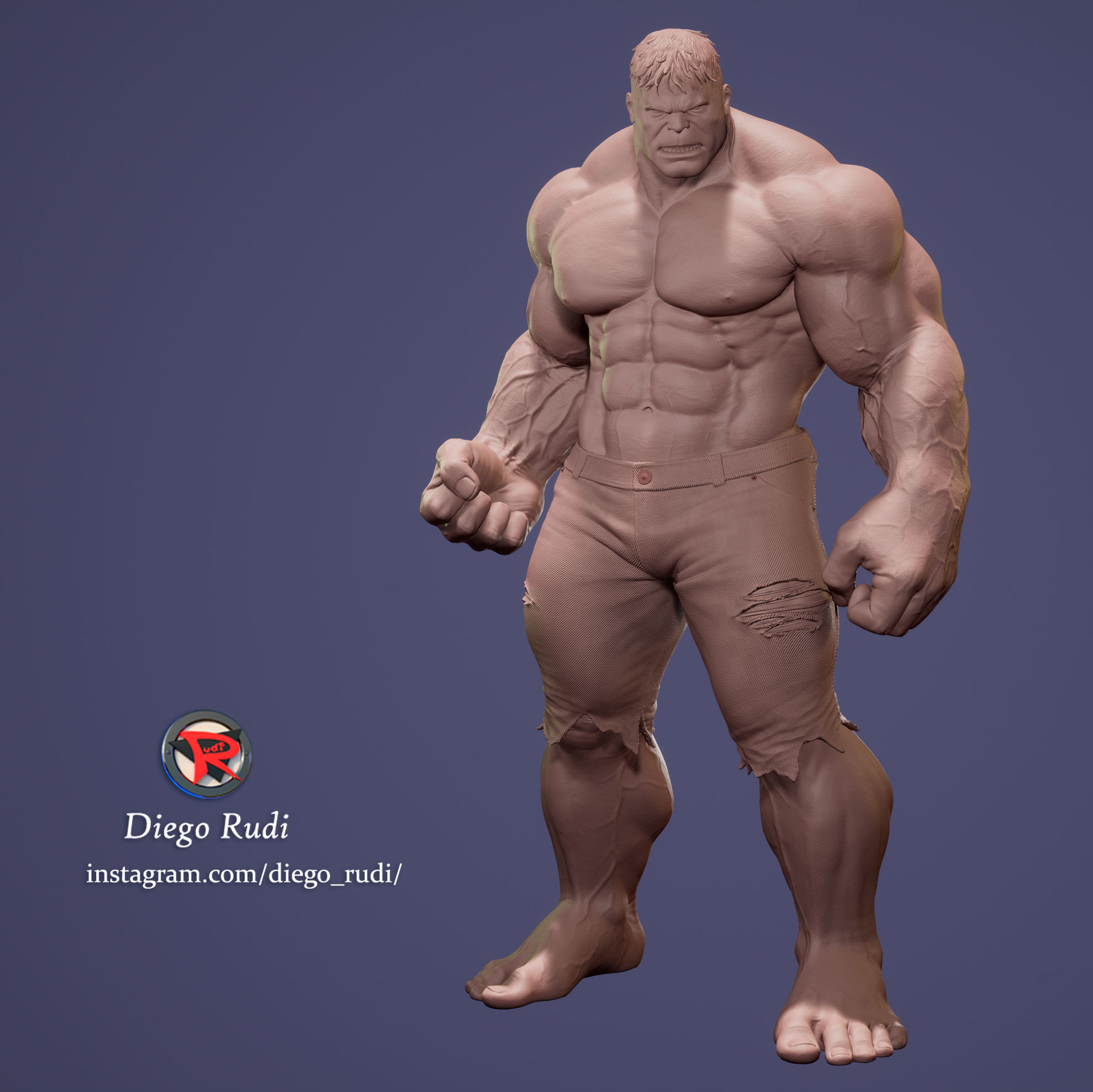 Hulk Stl 3D print model_11