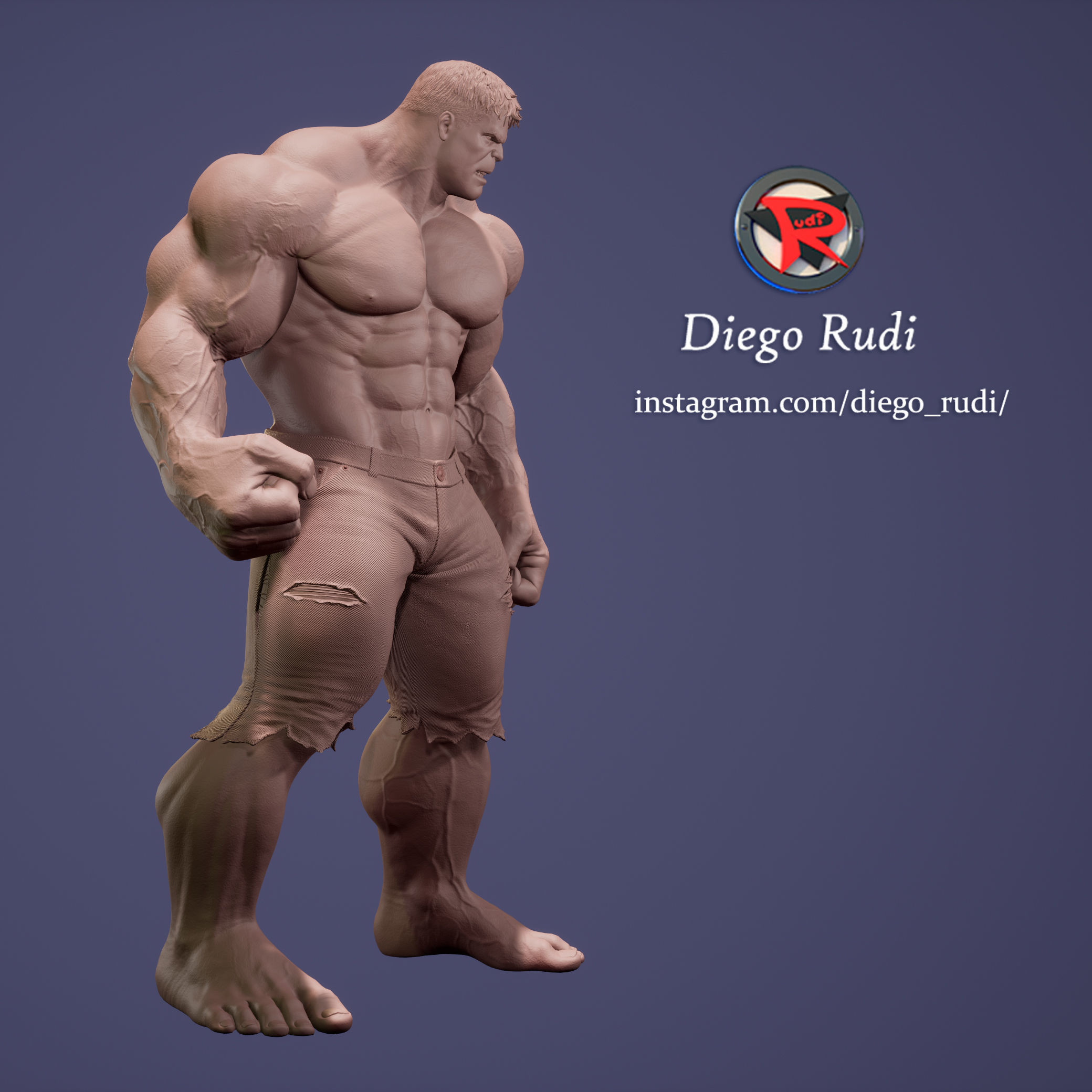Hulk Stl 3D print model_13