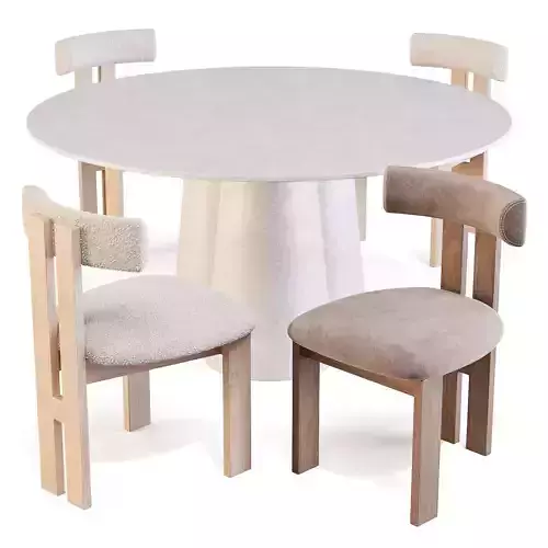 Crate and Barrel Davenport Table and Ceremonie Chairs