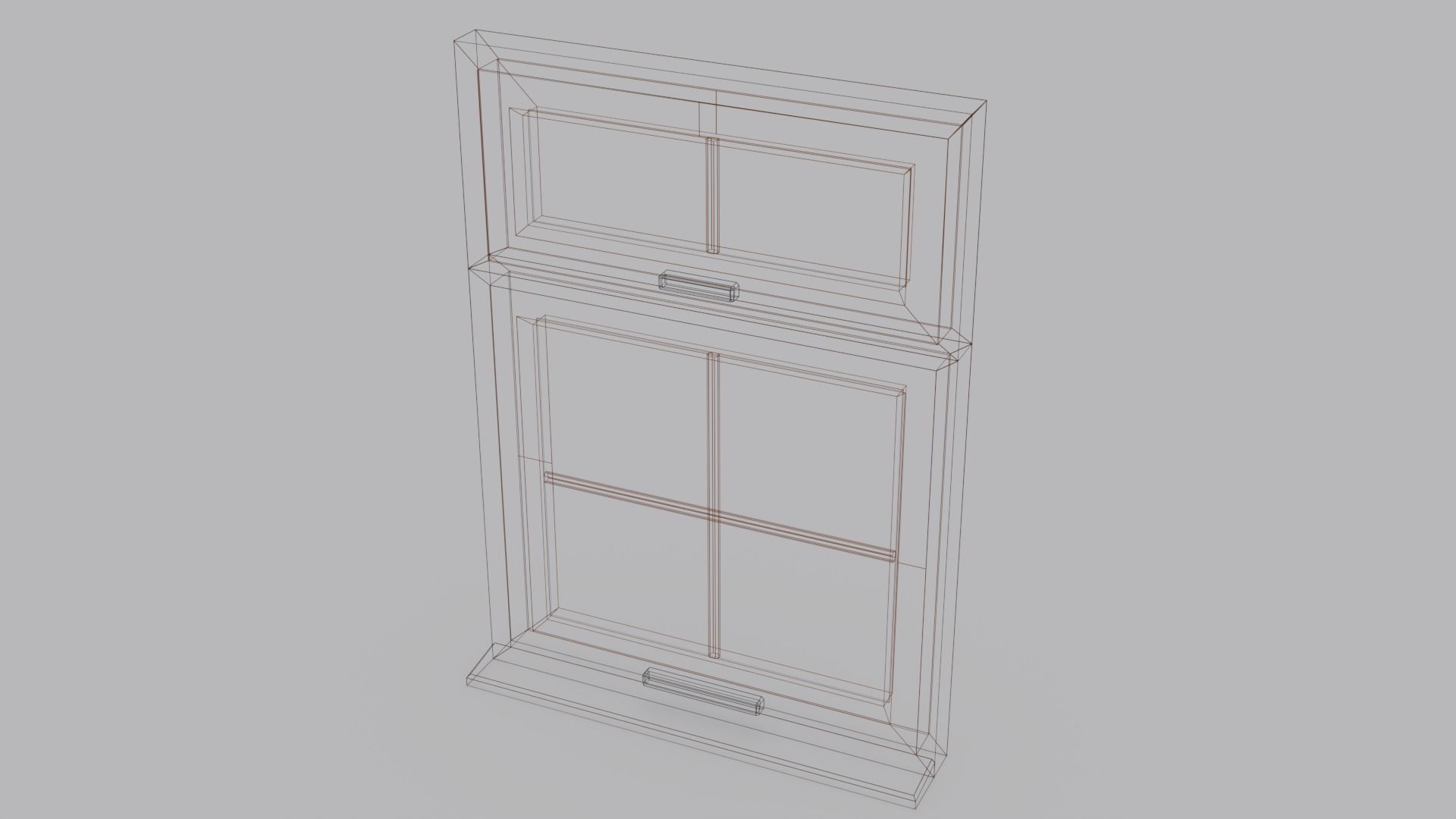 Window V2 - 110x150 Low-poly 3D model_5