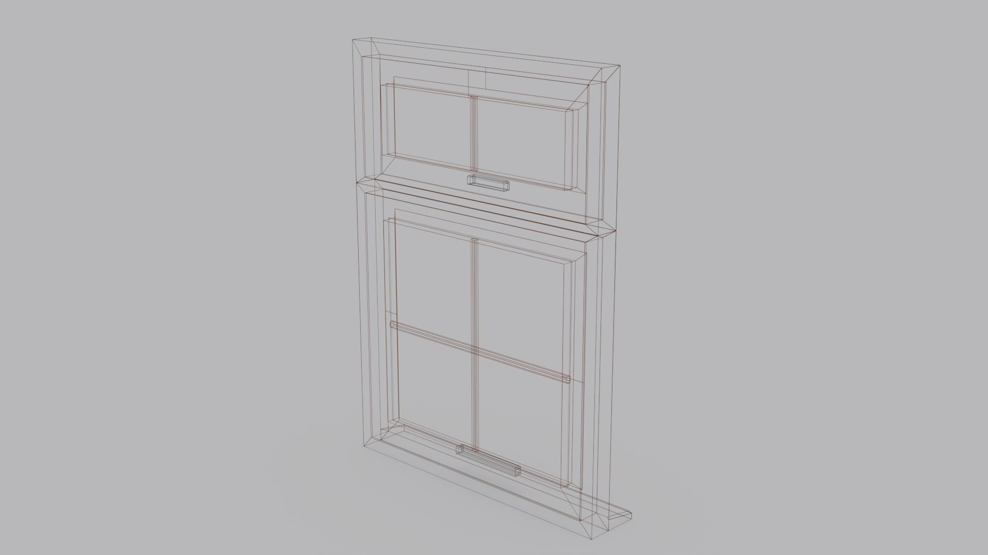 Window V2 - 110x150 Low-poly 3D model_6