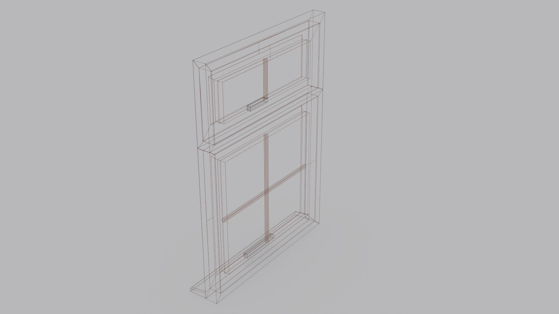 Window V2 - 110x150 Low-poly 3D model_7