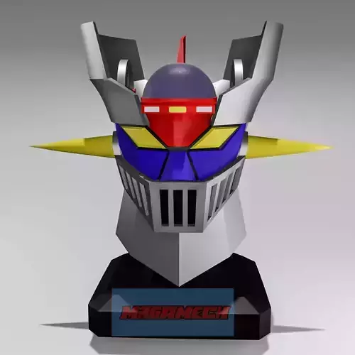 MAZINGER Z 1972 with PLANE ANIME HEAD MODEL FOR DISPLAY 3D print model