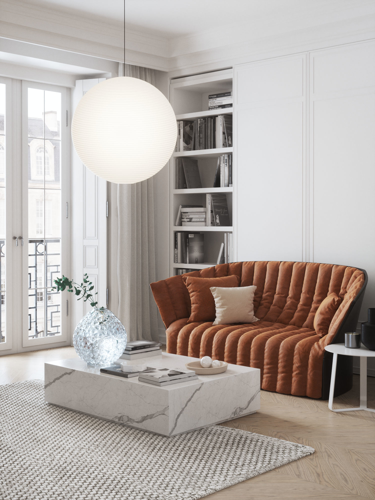 Eclectic Apartment Interior Scene for Cinema 4D and Octane 3D model_11