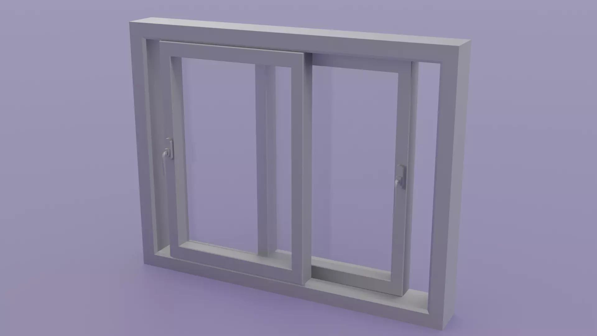 Sliding window - 180x140 V2 Low-poly 3D model_0