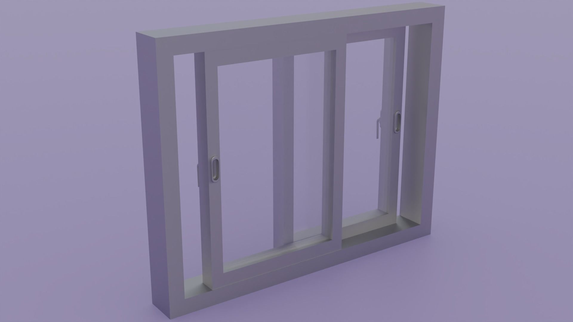 Sliding window - 180x140 V2 Low-poly 3D model_5