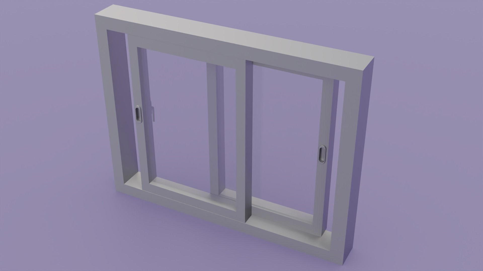 Sliding window - 180x140 V2 Low-poly 3D model_4