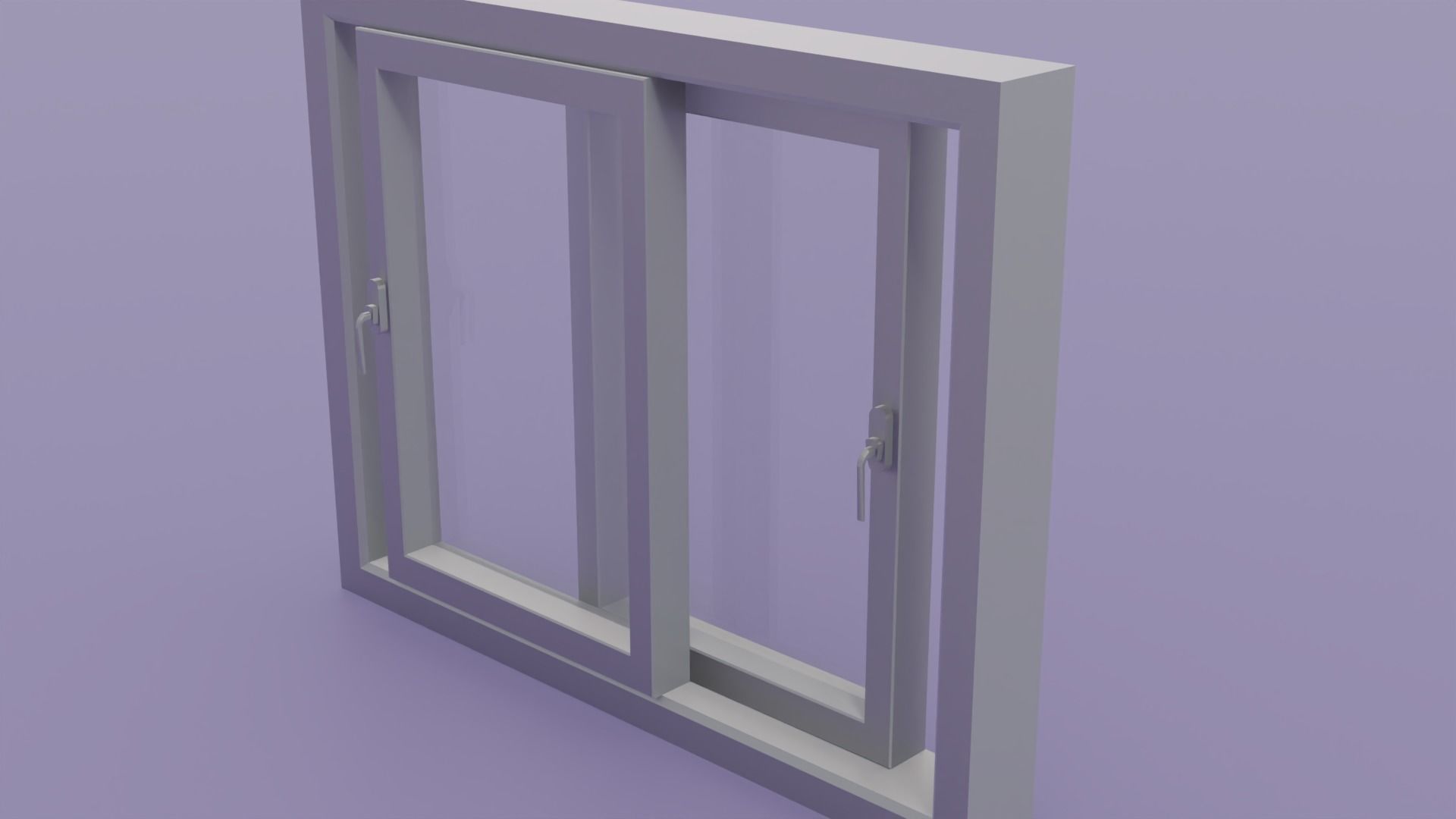 Sliding window - 180x140 V2 Low-poly 3D model_3