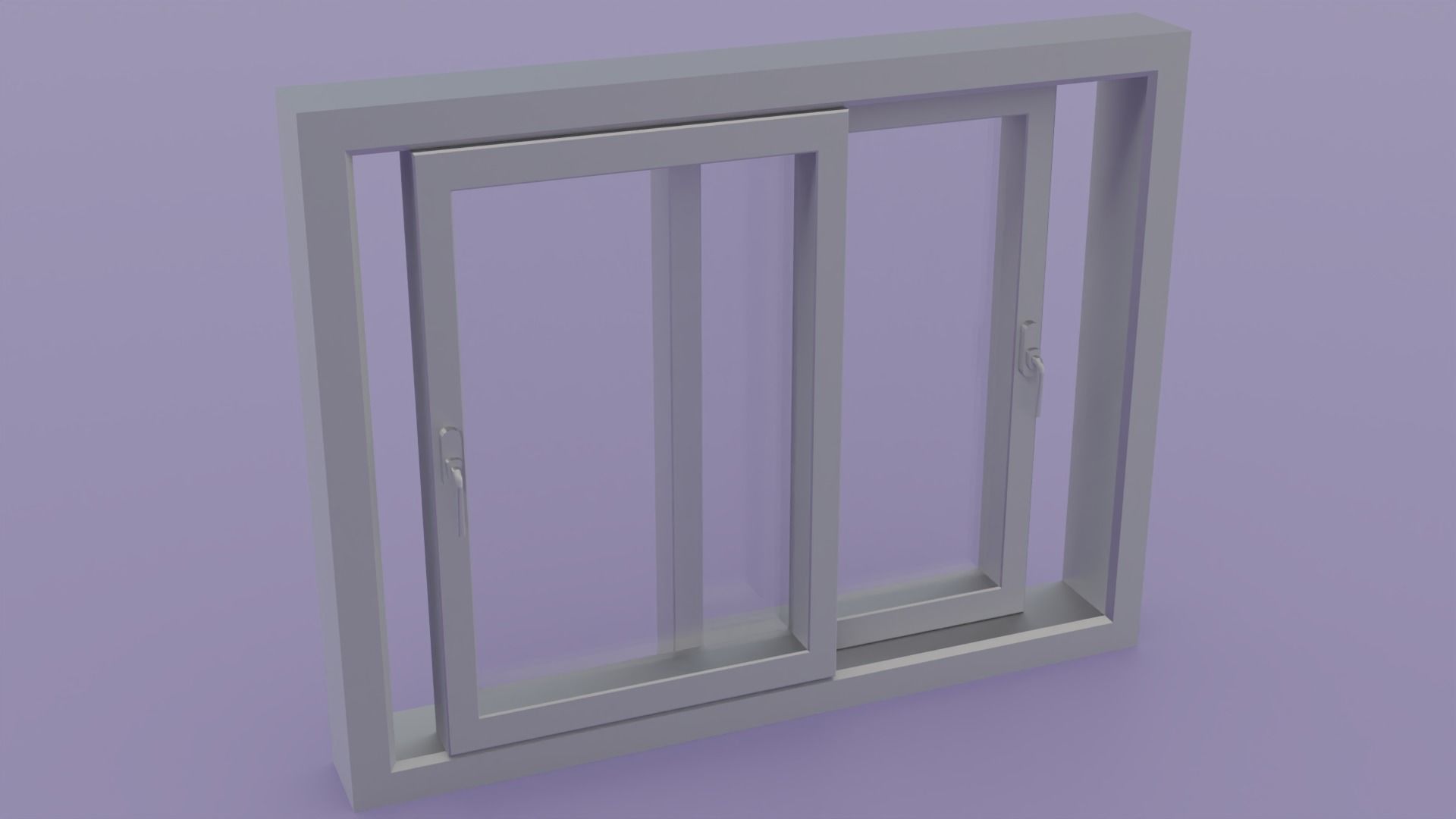 Sliding window - 180x140 V2 Low-poly 3D model_1