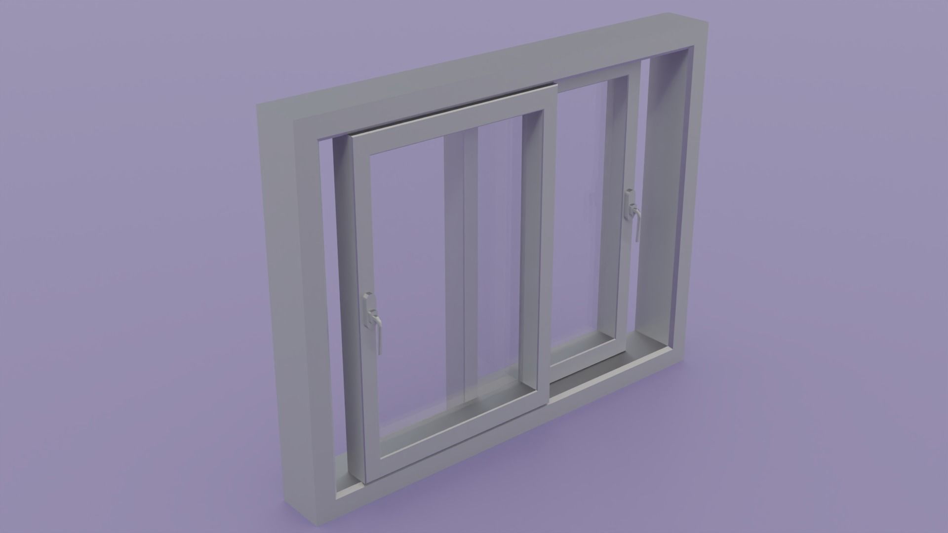 Sliding window - 180x140 V2 Low-poly 3D model_6