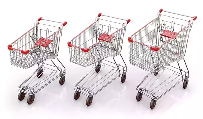 Shopping Trolley series MC 3D model