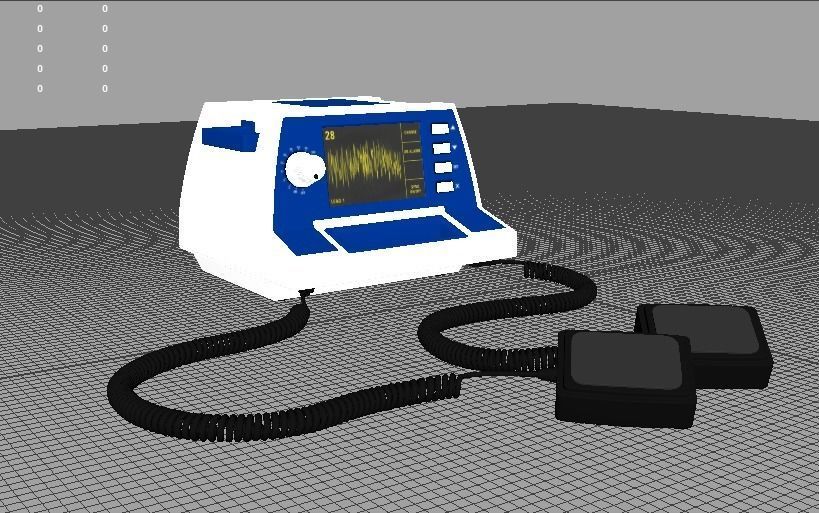 Defibrillator 3D model_2