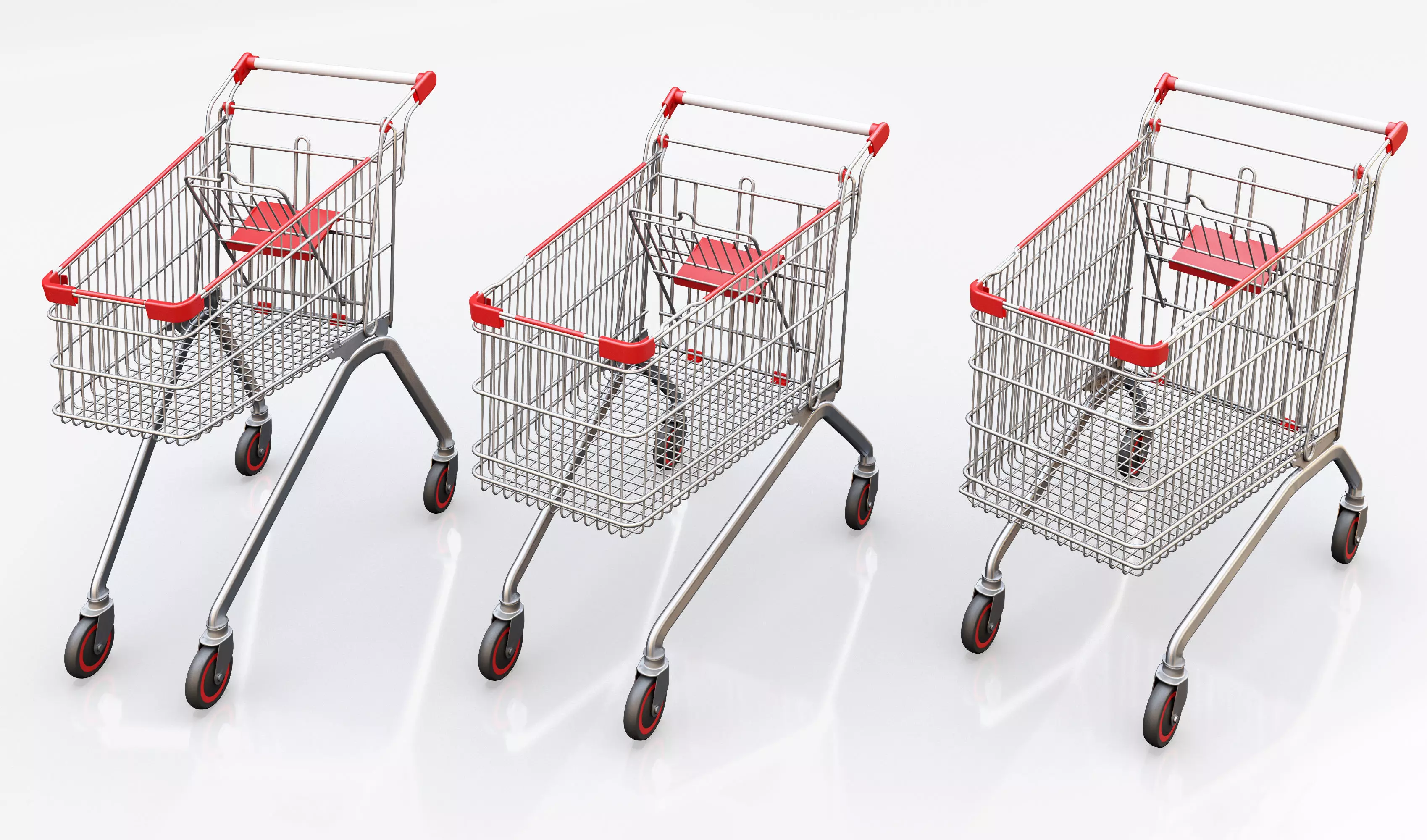 Shopping Trolley cart 3D model_0