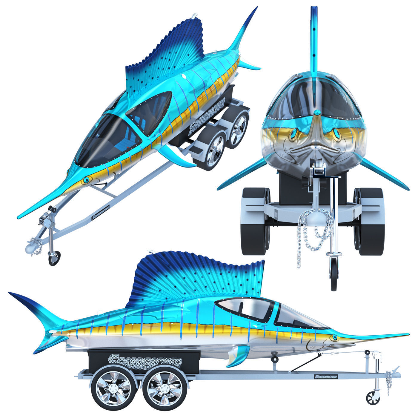 Jet Ski Seabreacher Salefish 3D model_6