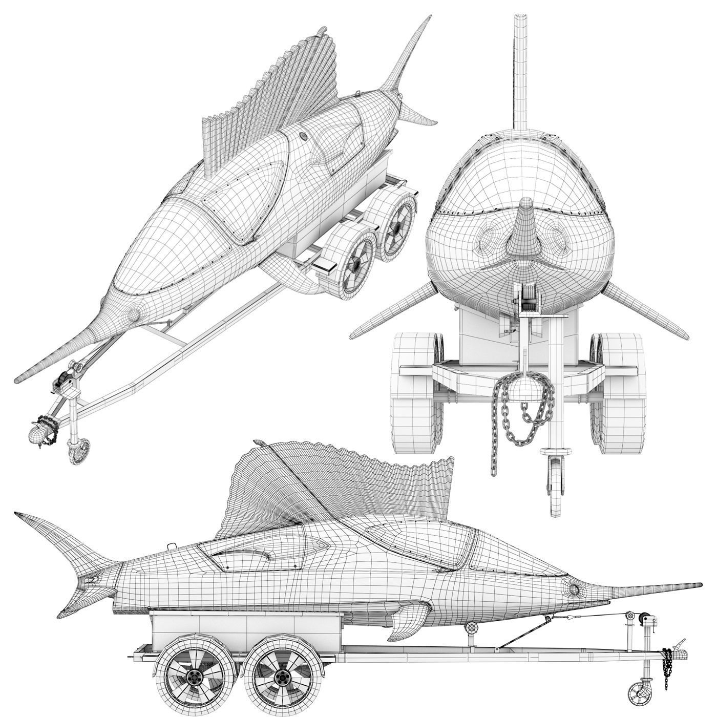 Jet Ski Seabreacher Salefish 3D model_13