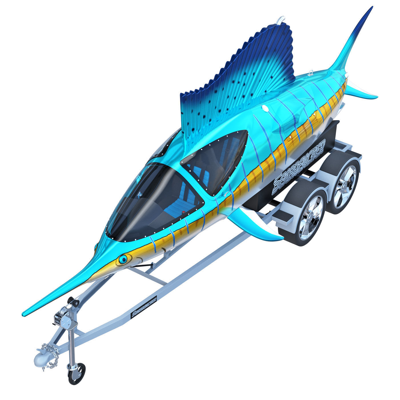 Jet Ski Seabreacher Salefish 3D model_2