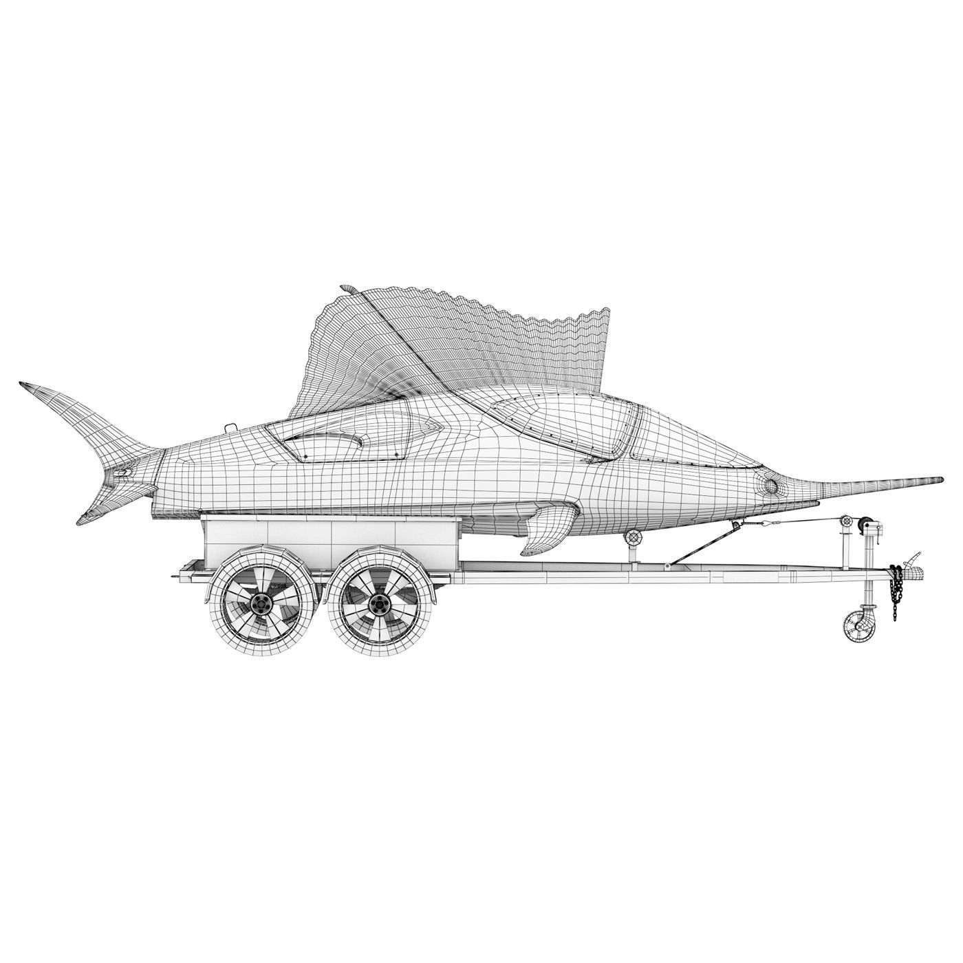 Jet Ski Seabreacher Salefish 3D model_8