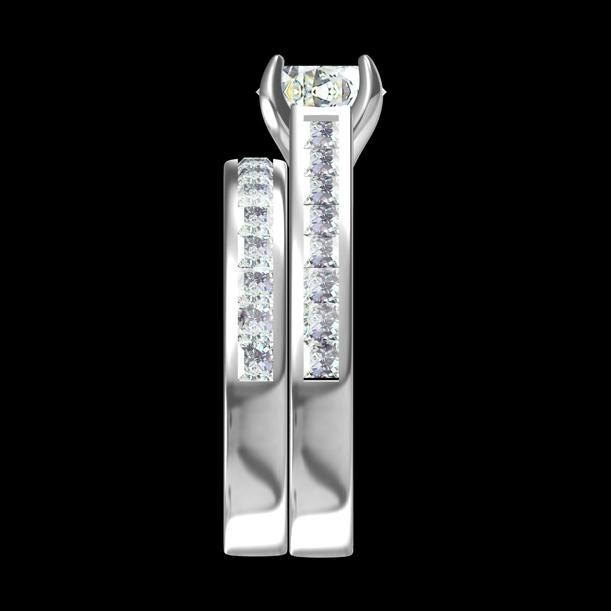 Solitair Ring Bridal Set 3D print model_6