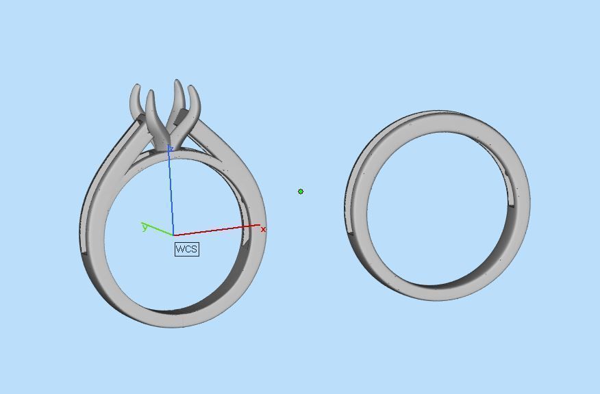 Solitair Ring Bridal Set 3D print model_10