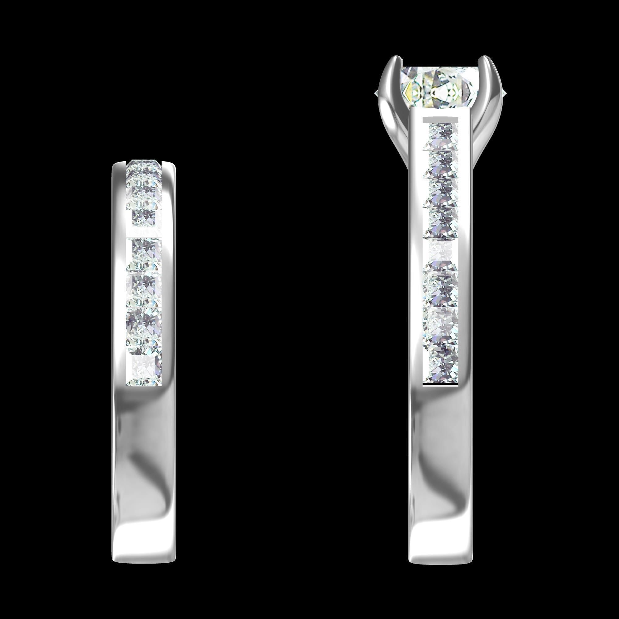 Solitair Ring Bridal Set 3D print model_3