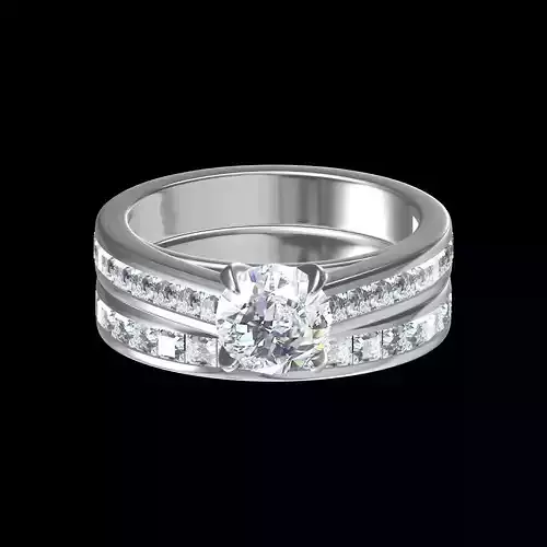 Solitair Ring Bridal Set