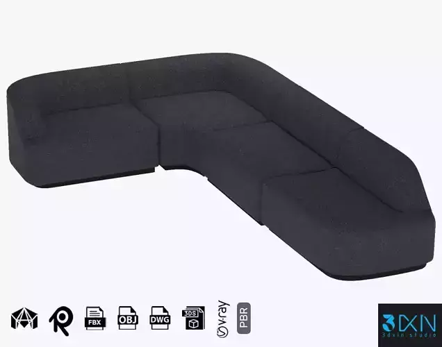 Somod Modern Sofa Set 3D model