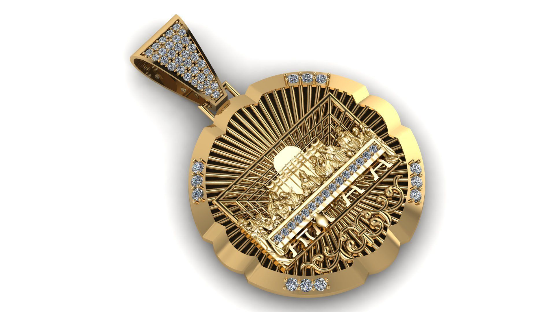 Last Supper Pendant 3D print model 3D print model_1