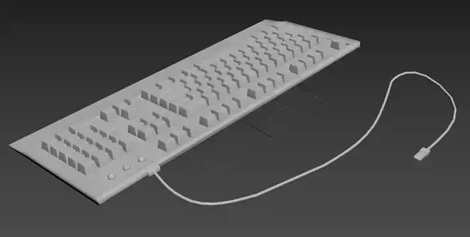 Keyboard with usb port 3D model