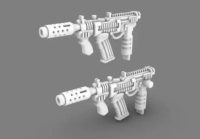 Crossfires SMG blasters for AOE Crosshairs 3D print model