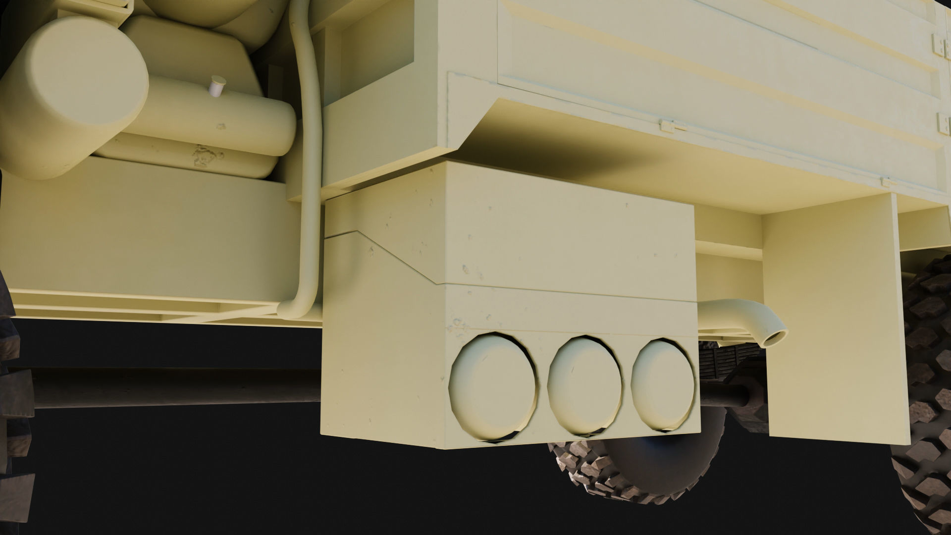 Classic Military Truck by Nikdox Low-poly 3D model_16