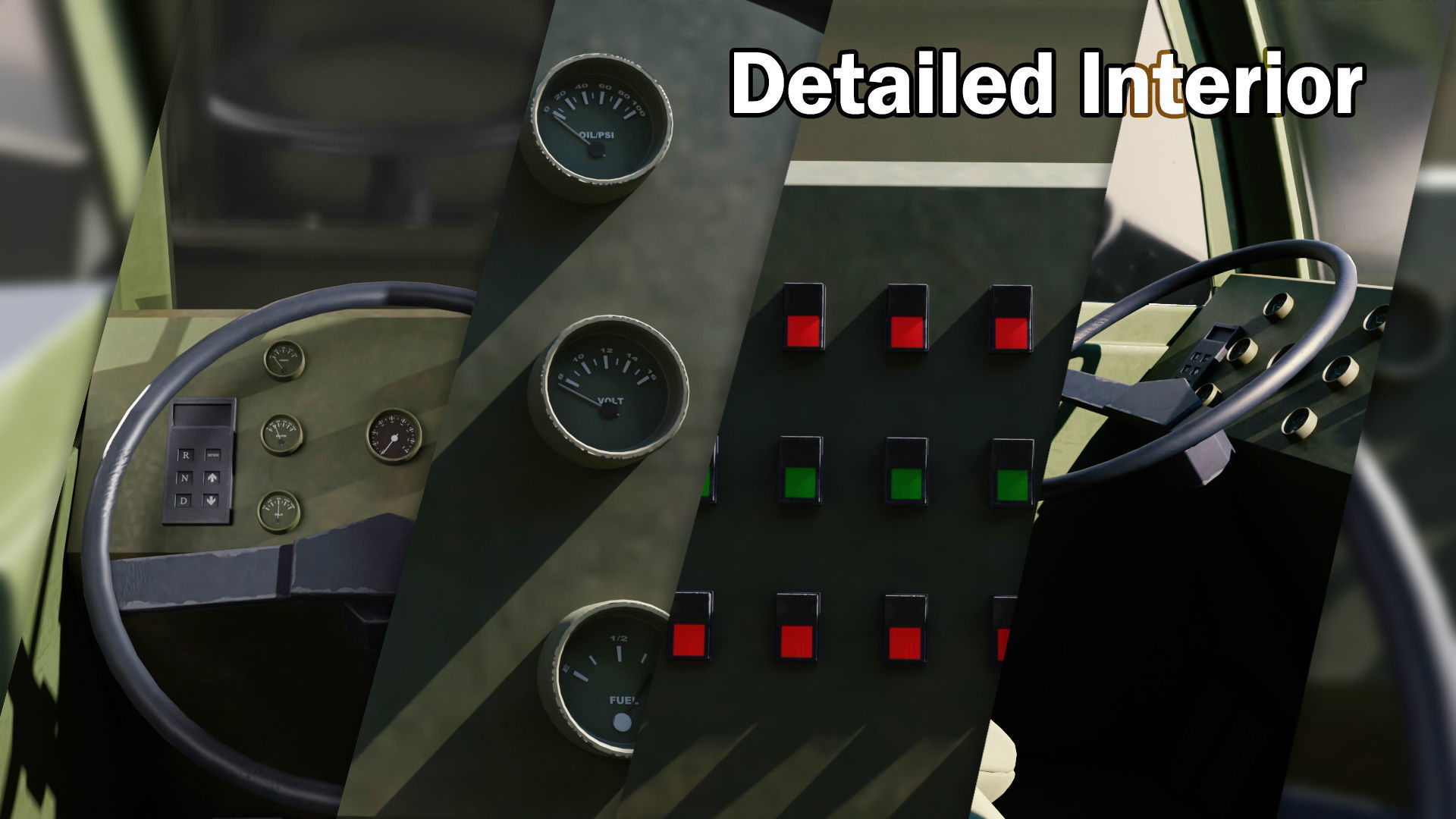 Classic Military Truck by Nikdox Low-poly 3D model_3