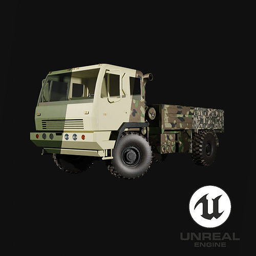 Classic Military Truck by Nikdox Low-poly 3D model