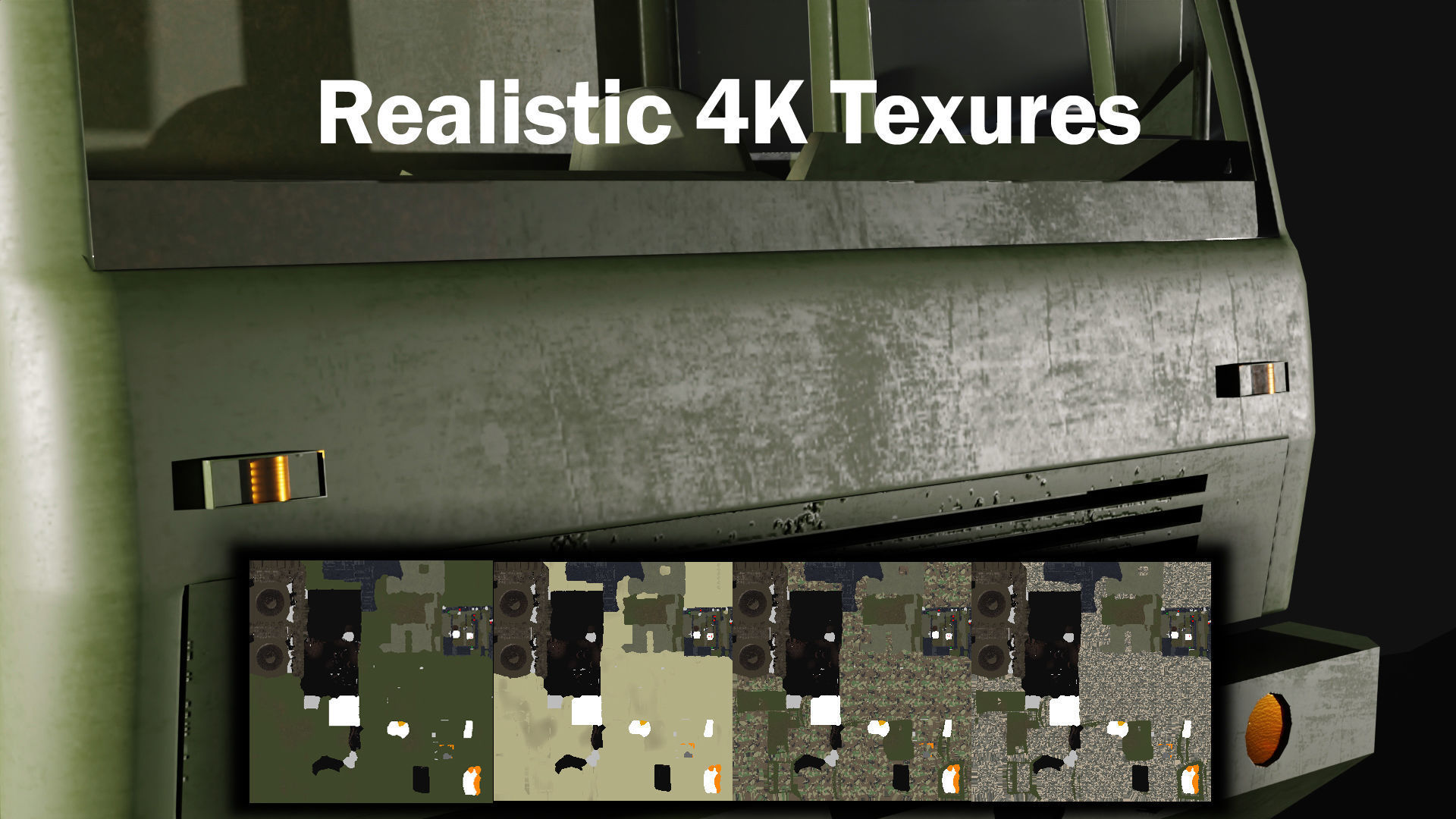 Classic Military Truck by Nikdox Low-poly 3D model_4