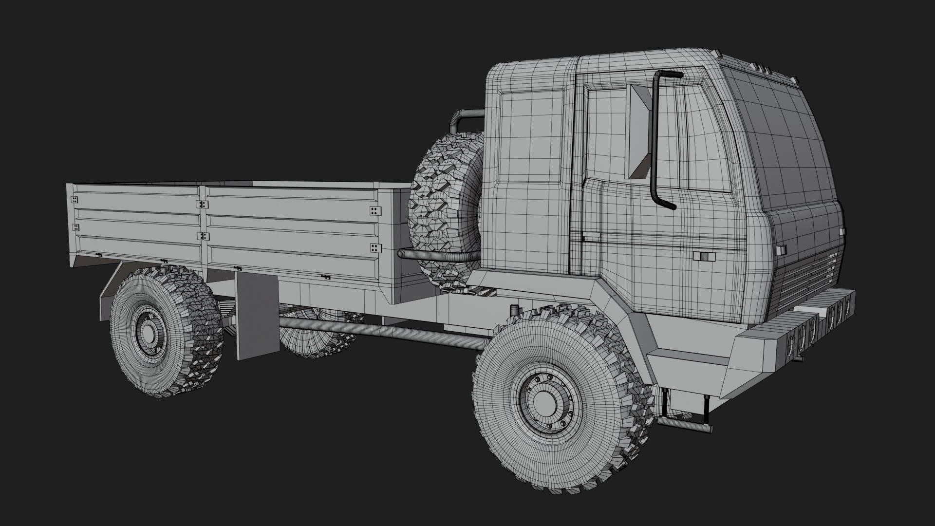 Classic Military Truck by Nikdox Low-poly 3D model_21
