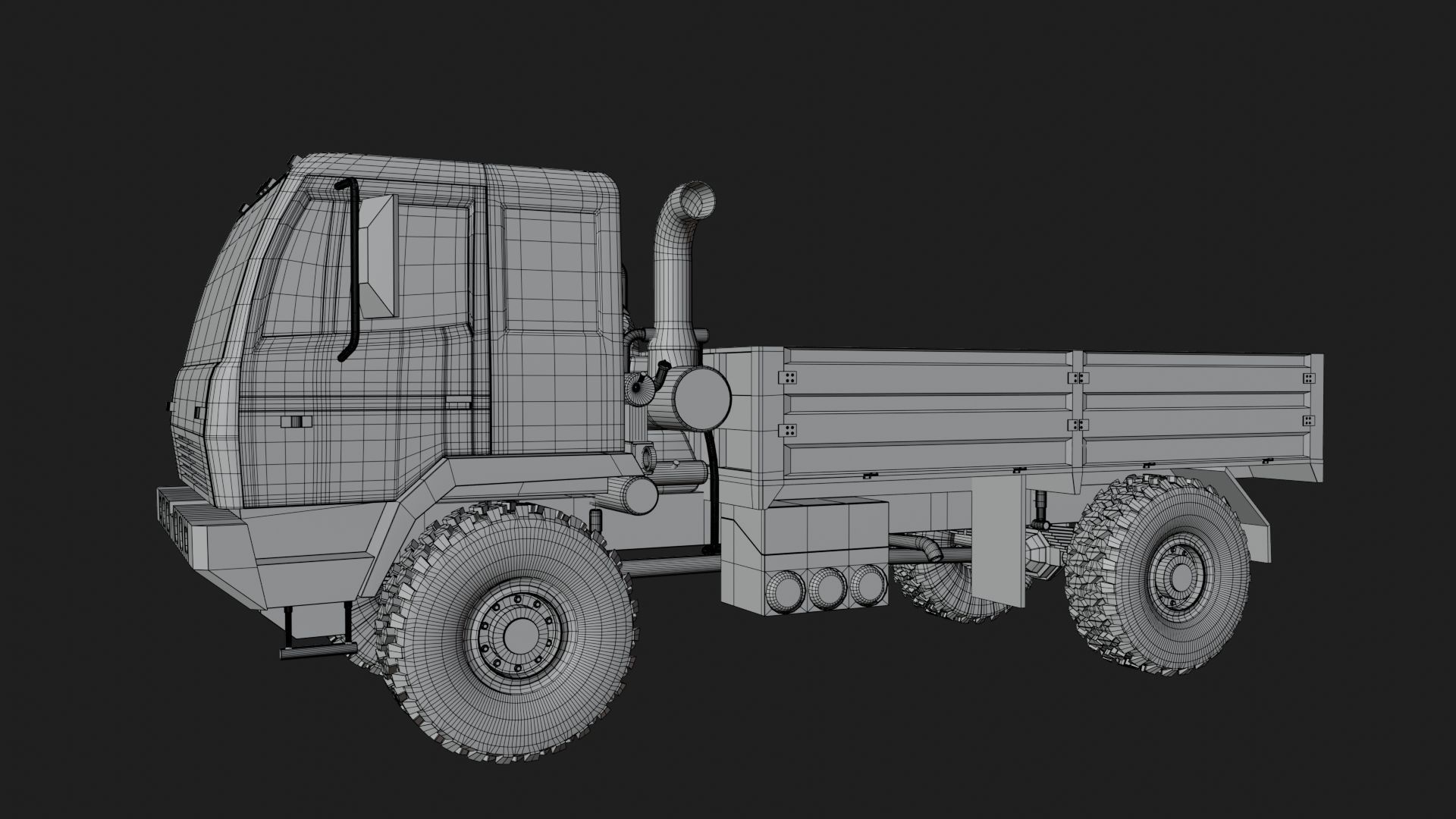 Classic Military Truck by Nikdox Low-poly 3D model_19