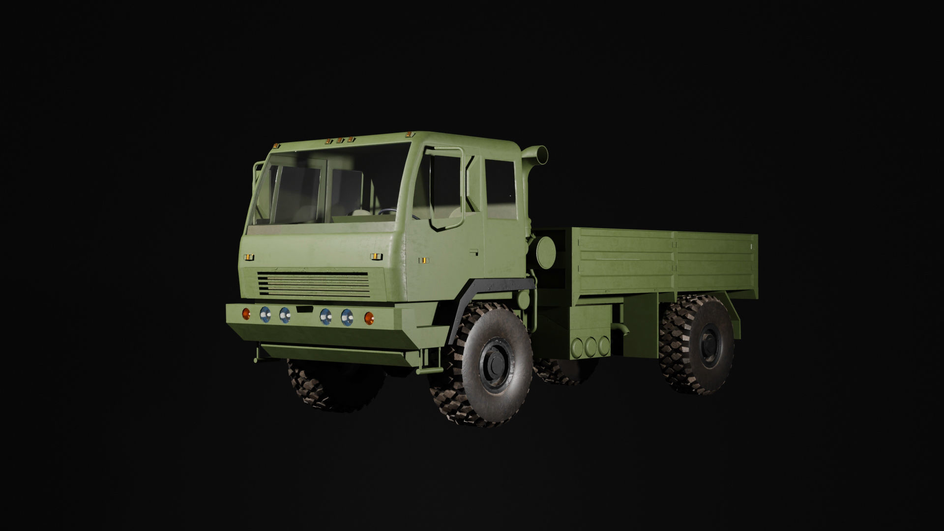 Classic Military Truck by Nikdox Low-poly 3D model_6