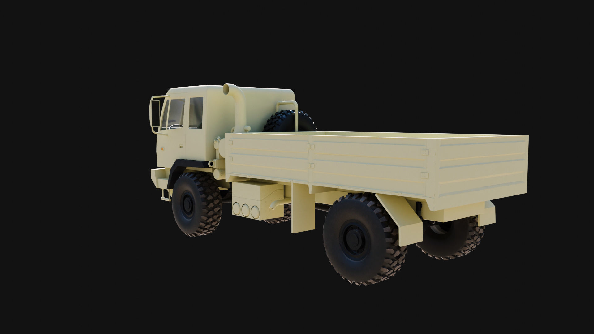Classic Military Truck by Nikdox Low-poly 3D model_15