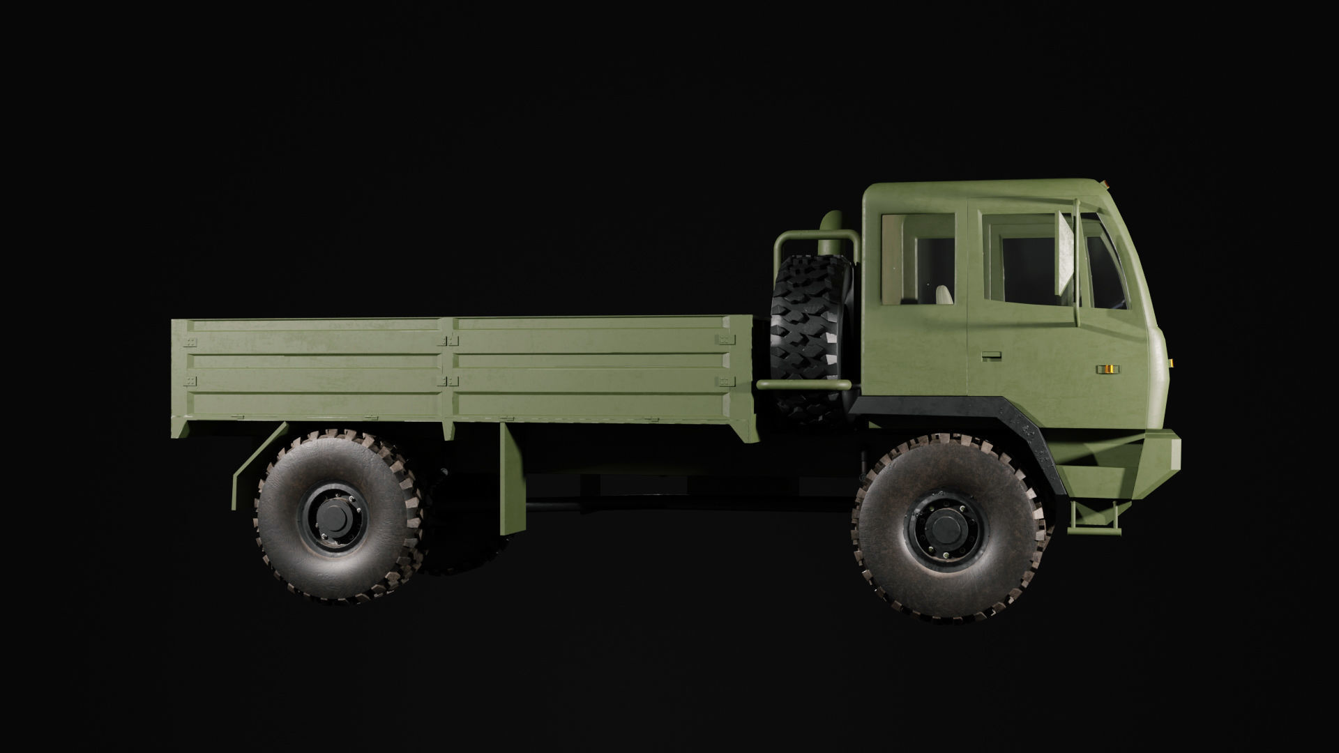 Classic Military Truck by Nikdox Low-poly 3D model_8