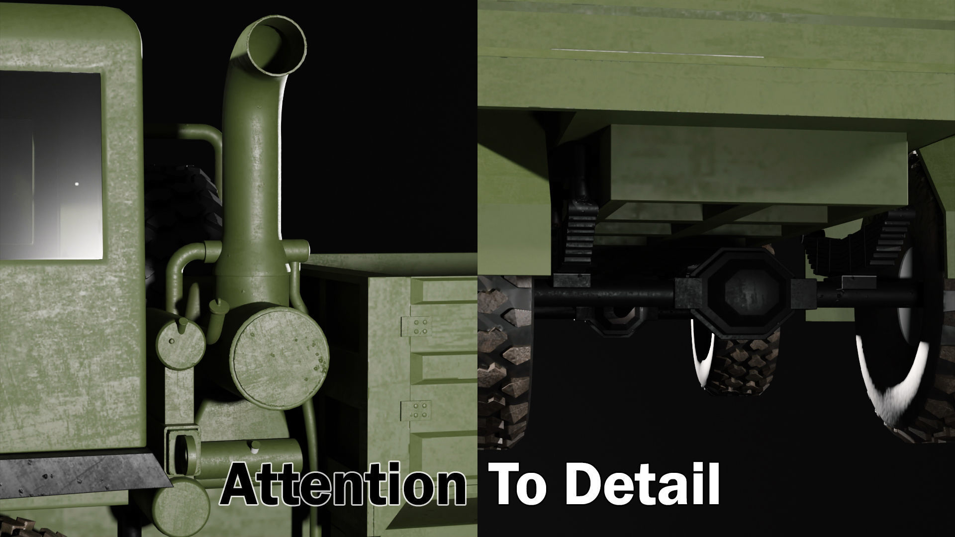 Classic Military Truck by Nikdox Low-poly 3D model_5